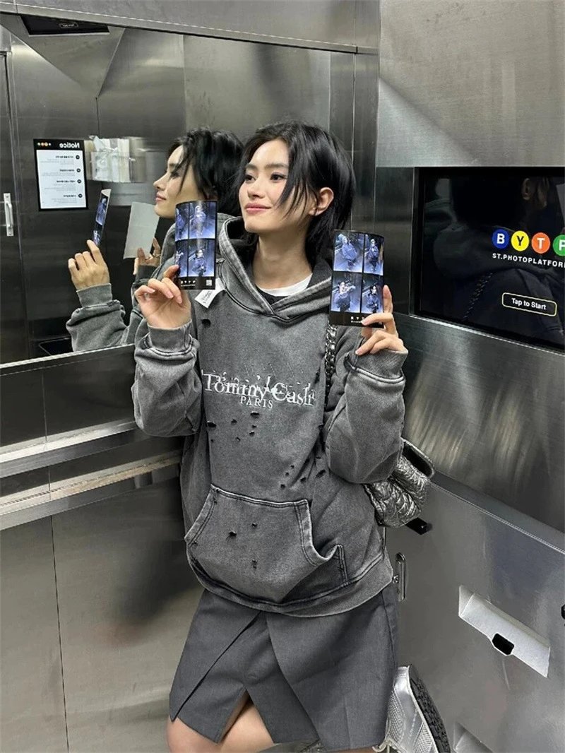 Tommy Cash Paris Distressed Gray Hoodie - 9