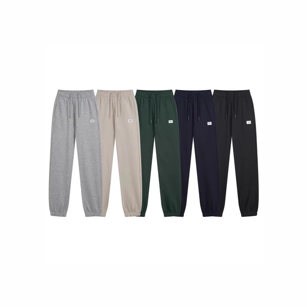 Basic Cotton Sweatpants Grey Casual Trousers