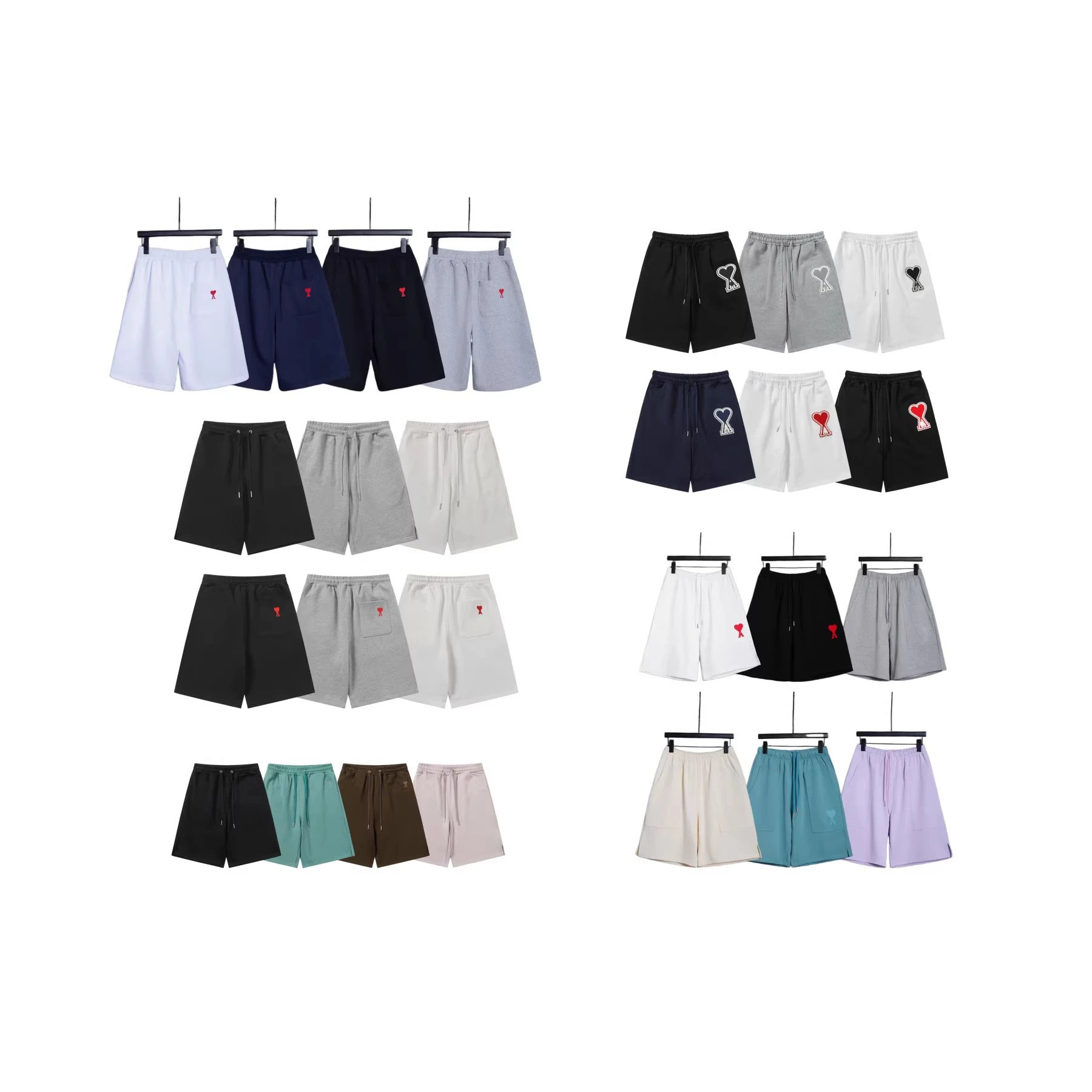 Unisex Cotton Sweat Shorts Multicolour Casual Style