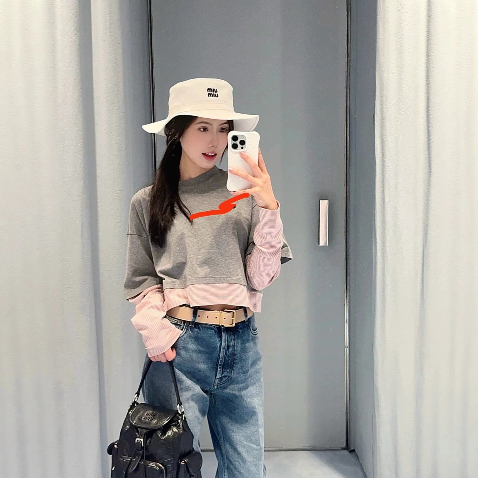 Miu Miu White Bucket Hat Fashion