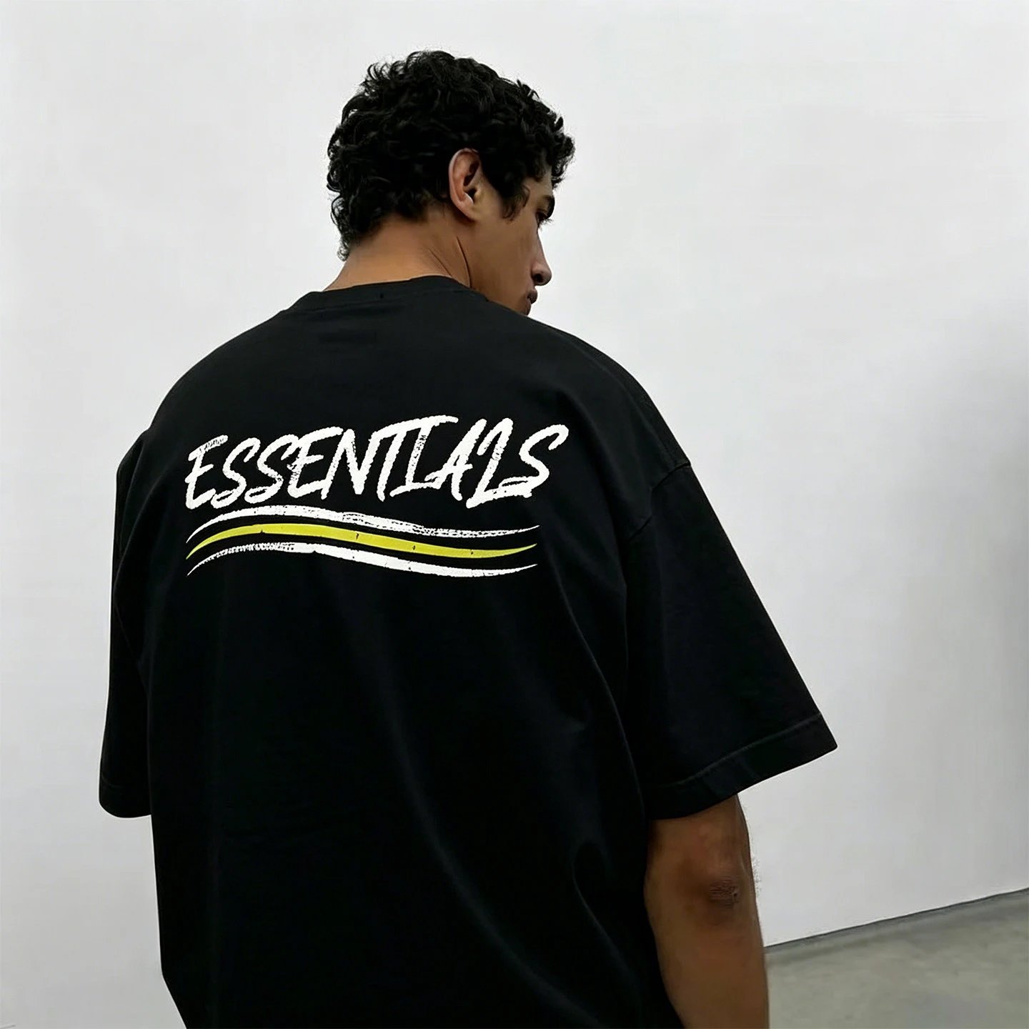 Fear Of God Essentials Black Oversized T-Shirt