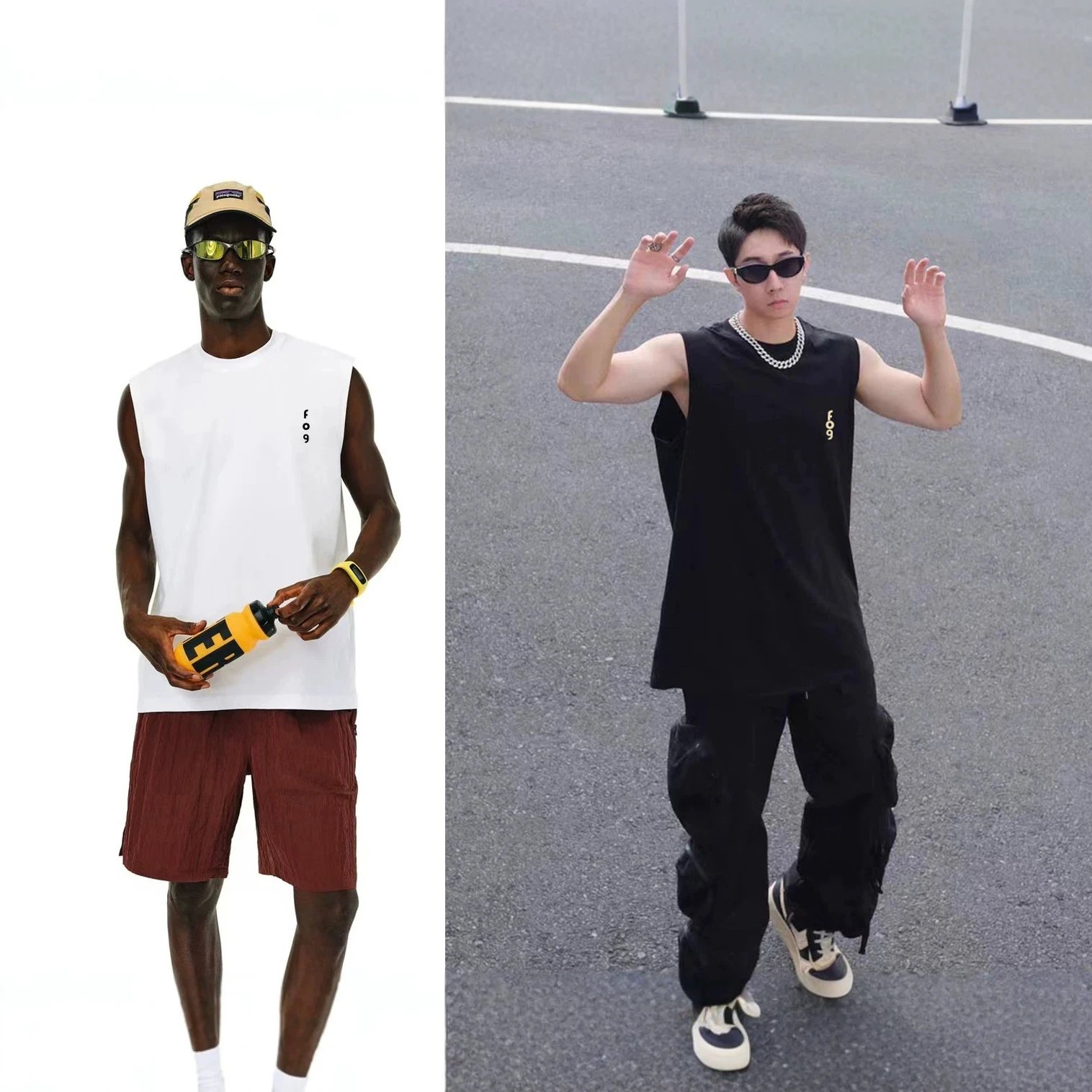 Fog 09 White Sleeveless T-Shirt