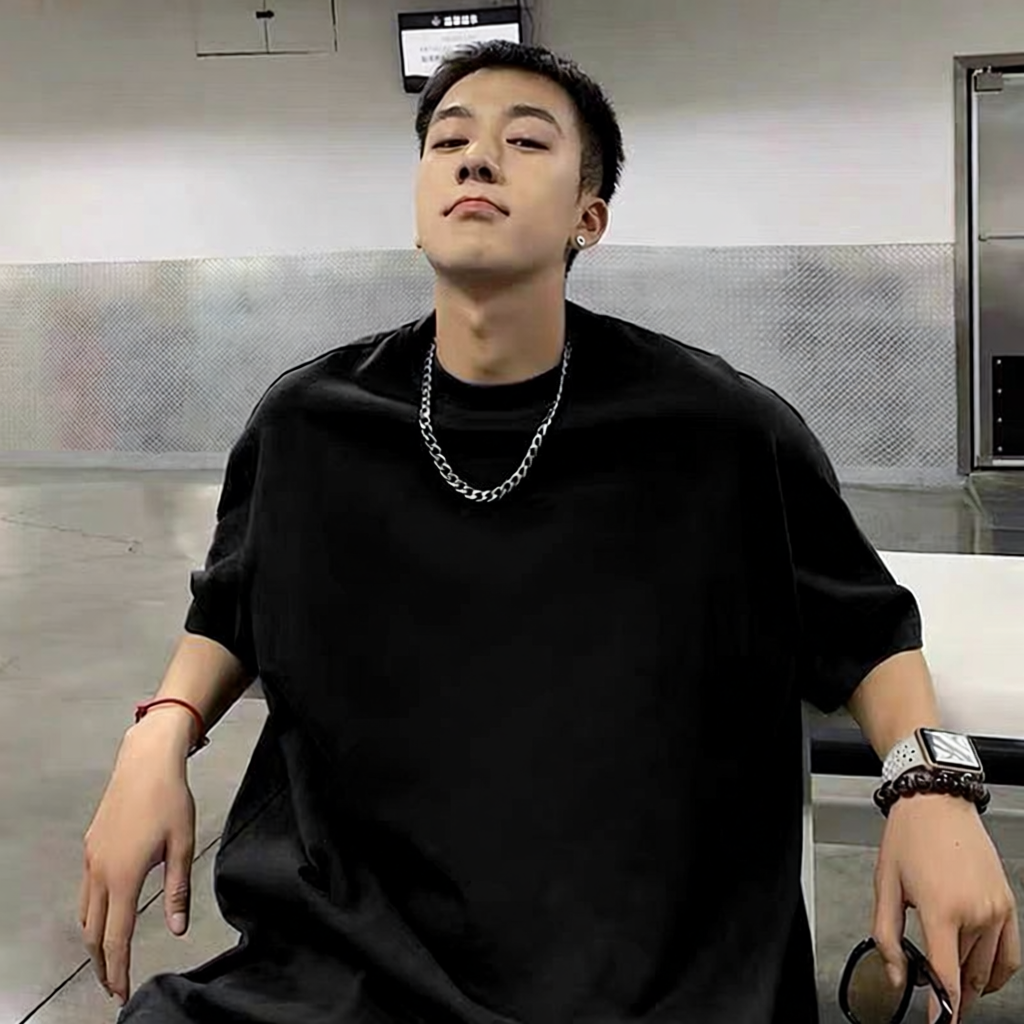 Basic Black Oversized Casual T-Shirt