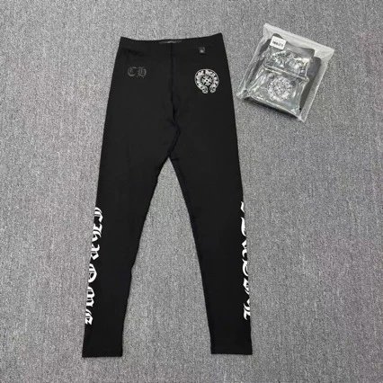 Black Printed Leggings Sporty Fitness Trousers