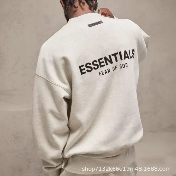 Fear Of God Essentials Cream Oversized Hoodie