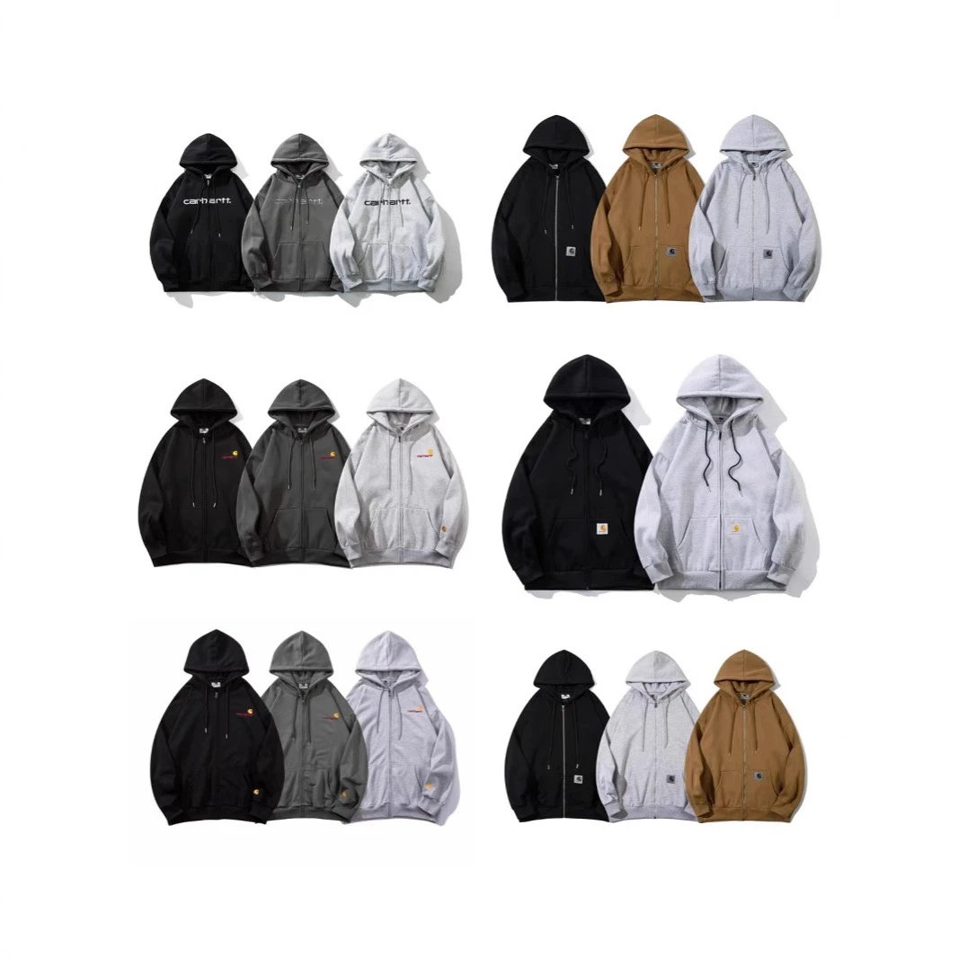 Carhartt Zip Hoodie Black Casual Sweatshirt