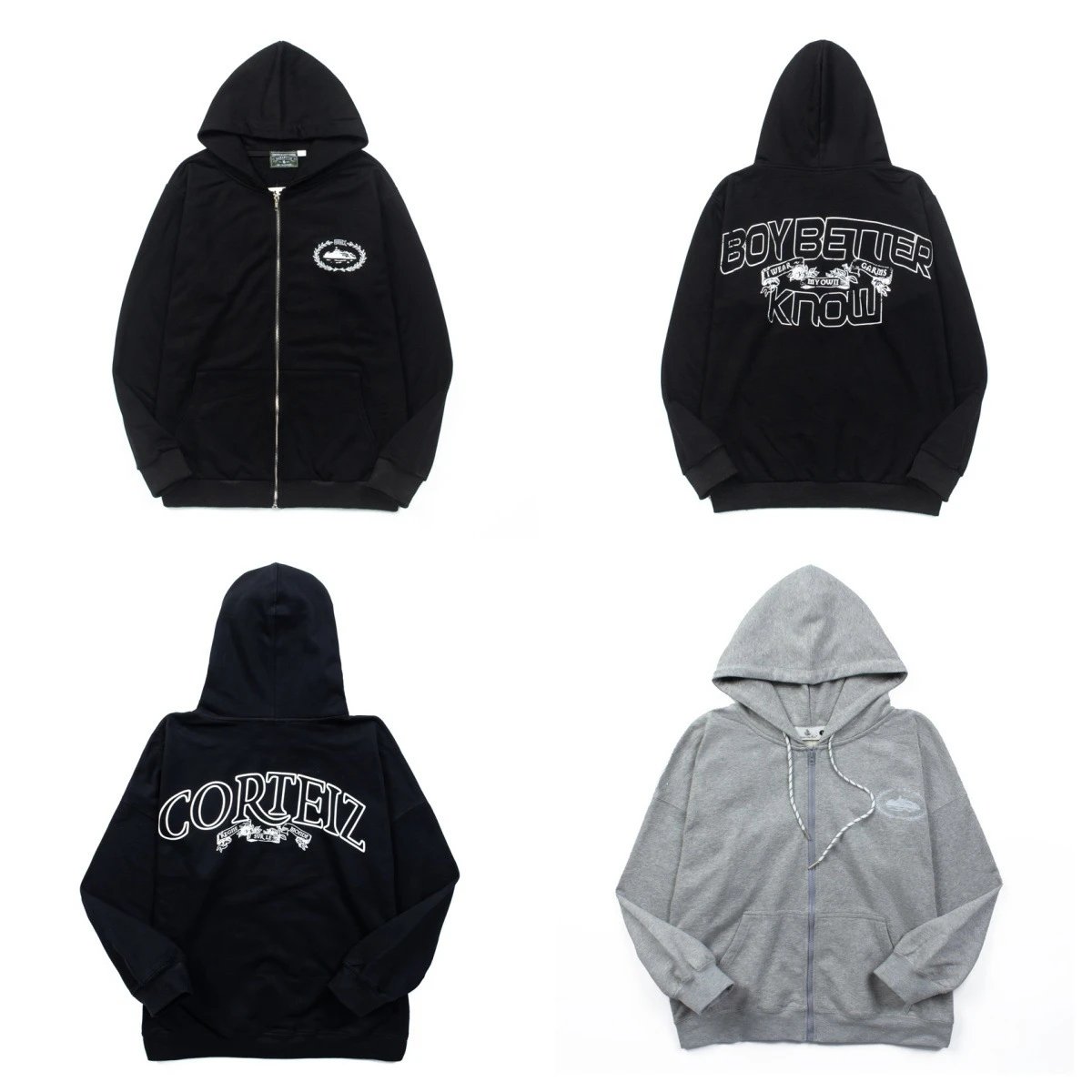 Cortez Boy Better Know Black Zip Hoodie