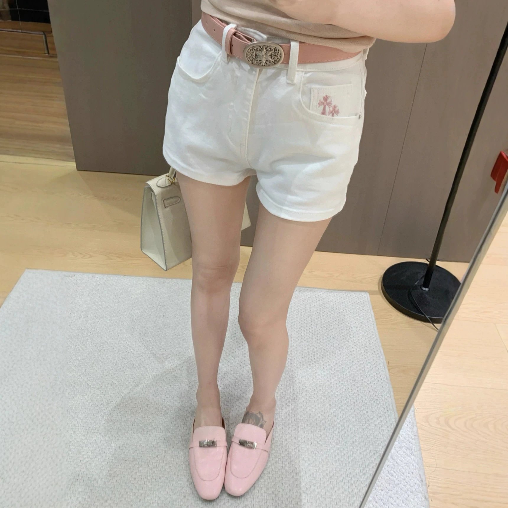 Pink Loafer Flat Shoes