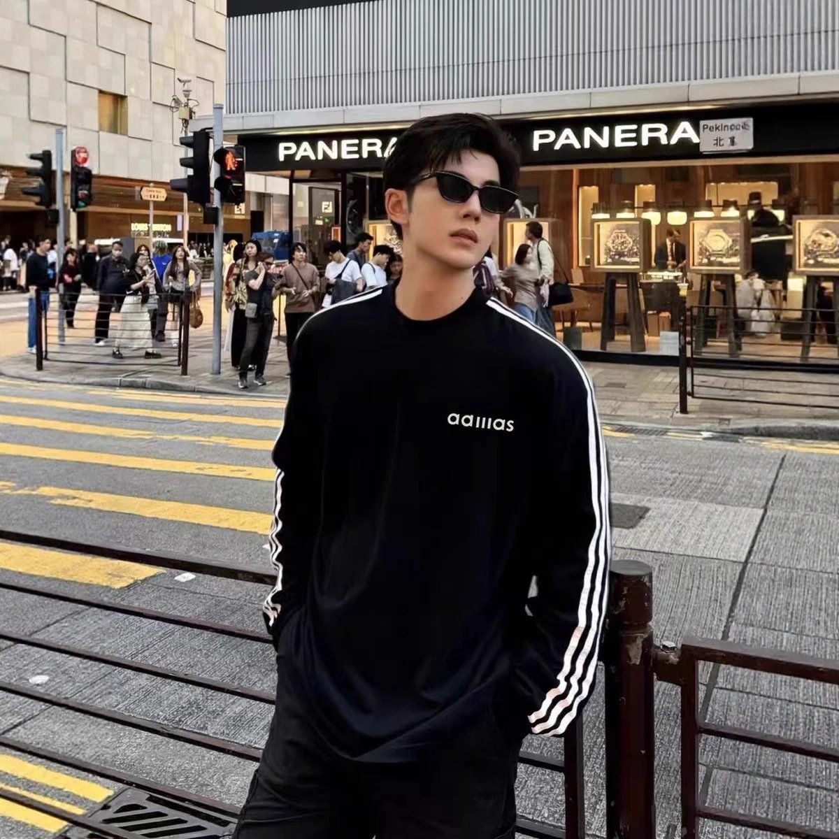 Adidas Long Sleeve Black Sporty Sweatshirt