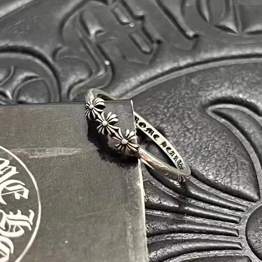 Silver Floral Ring Silver Vintage Jewellery