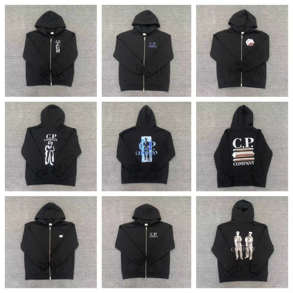 C.P. Company Black Zip-Up Hoodie