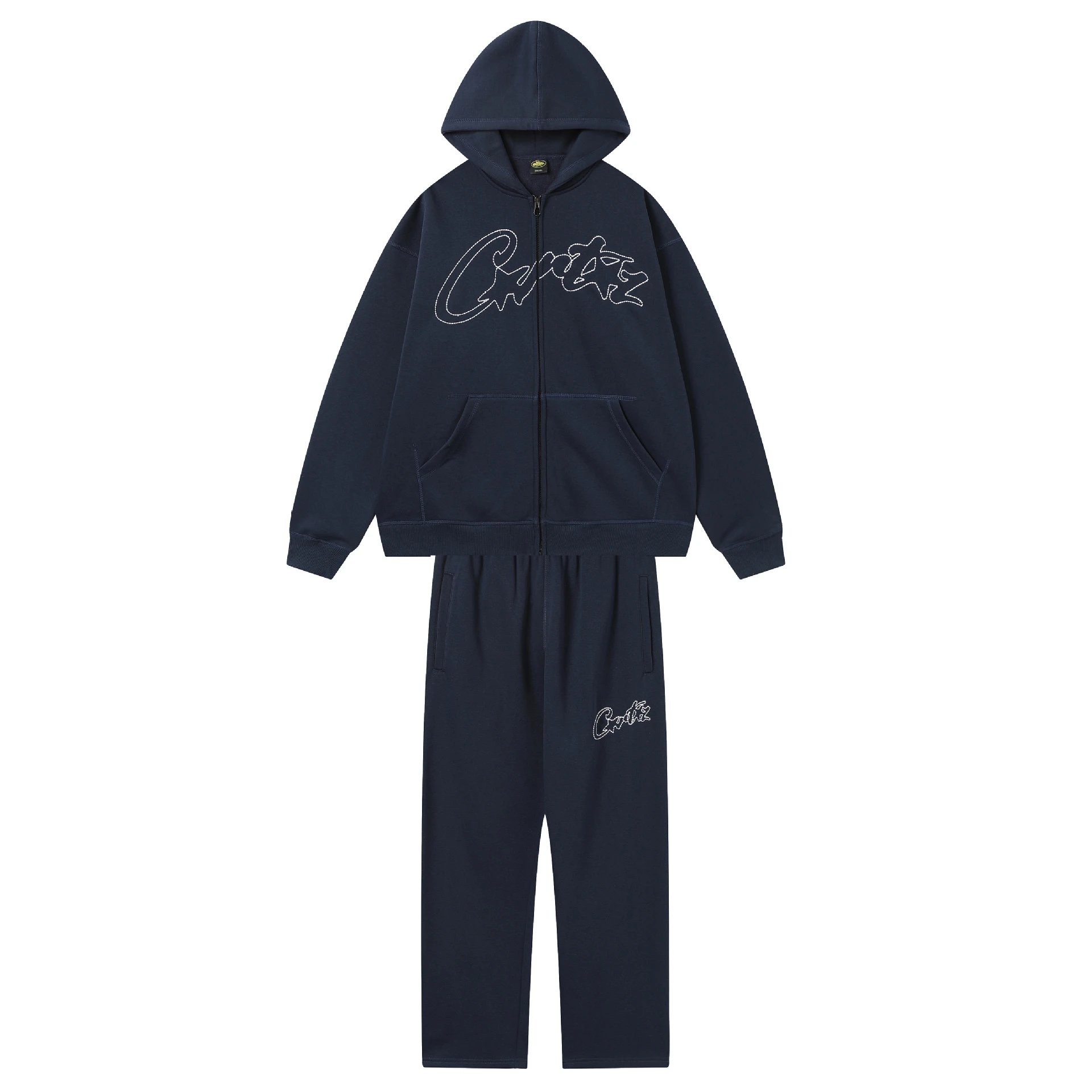 Critz Zip Hoodie Navy Blue Casual Sweatshirt