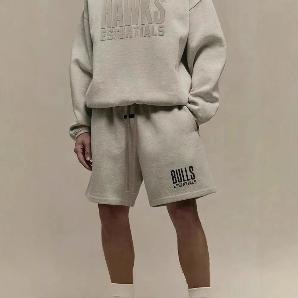 Bulls Essentials Grey Casual Shorts