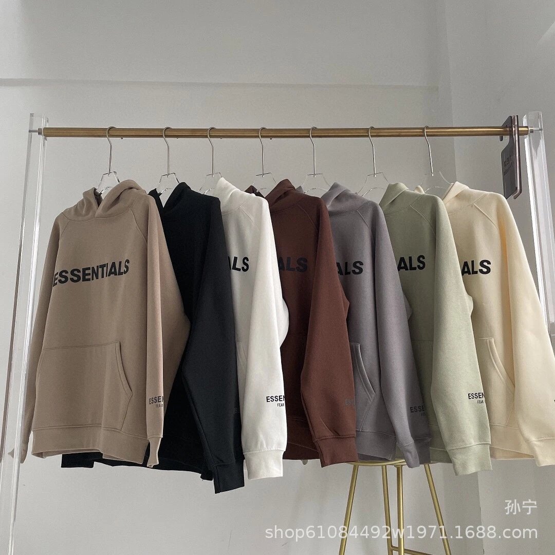 Essentials Hoodie Beige Casual Sweatshirt