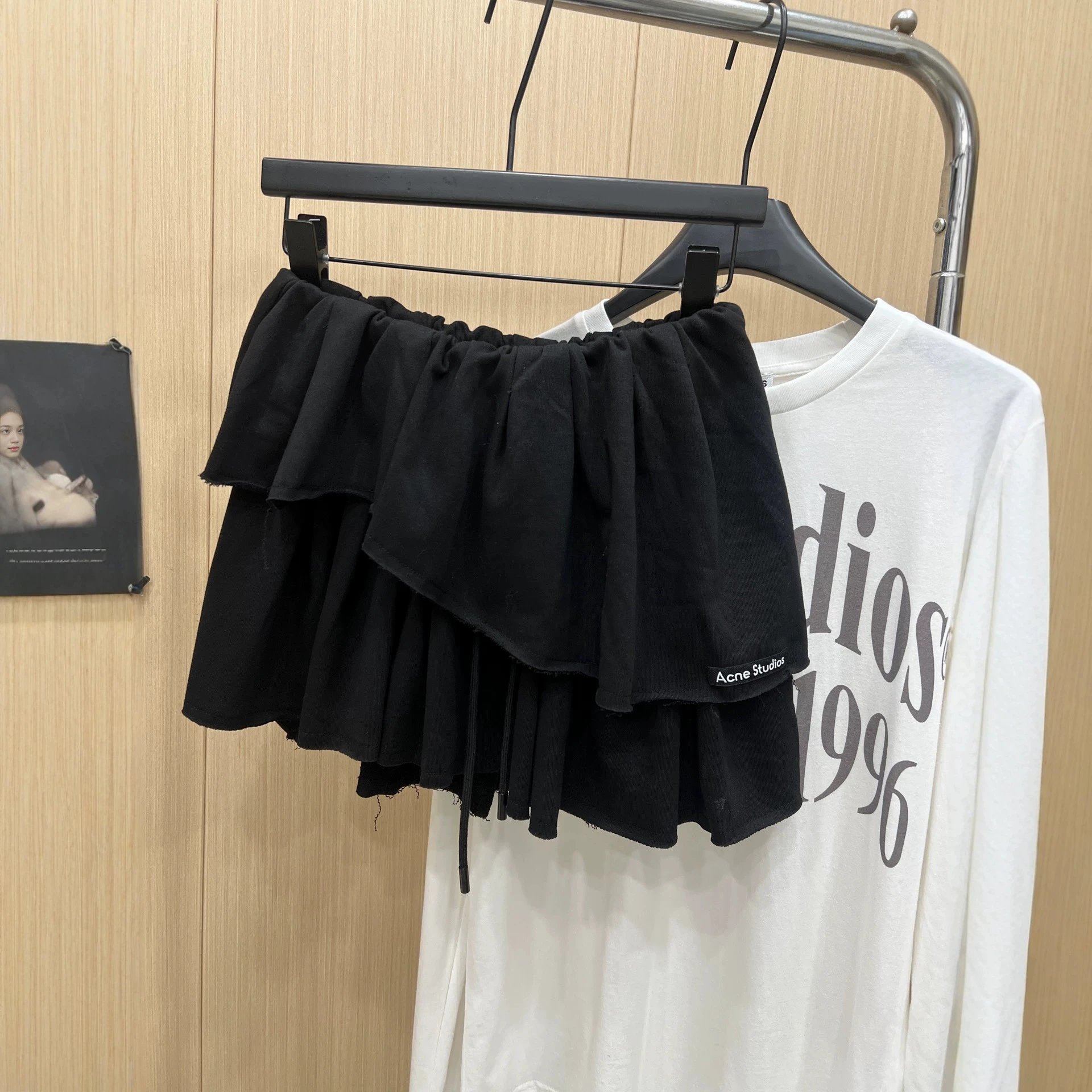 Acne Studios Ruffle Black Casual Shorts
