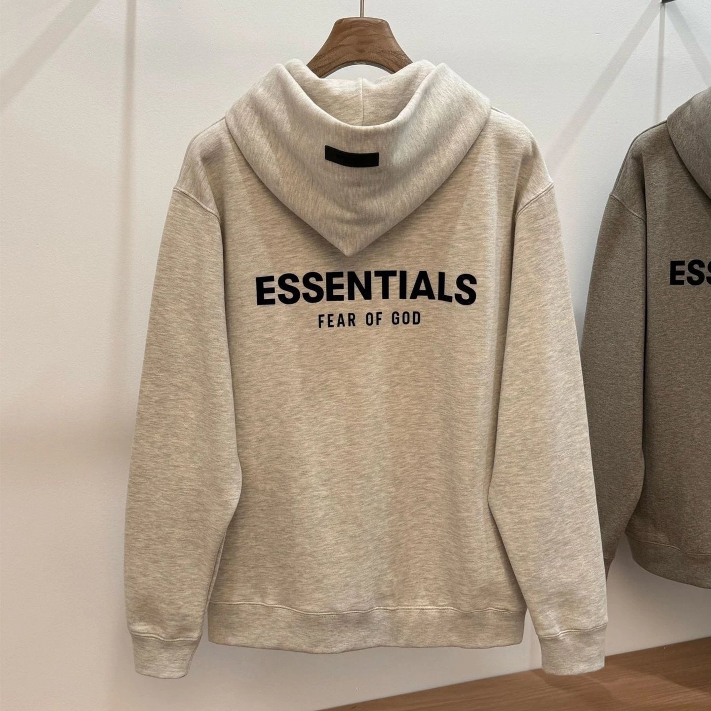 Fear Of God Essentials Beige Hoodie