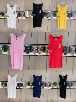 Cotton Tank Top White Casual Sleeveless