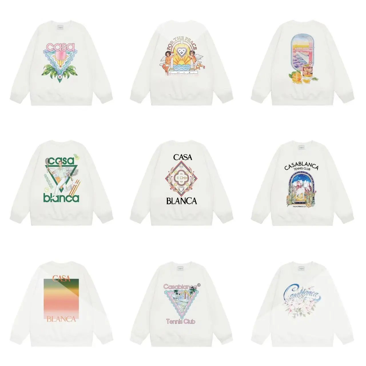 Casa Blanca White Graphic Sweatshirt