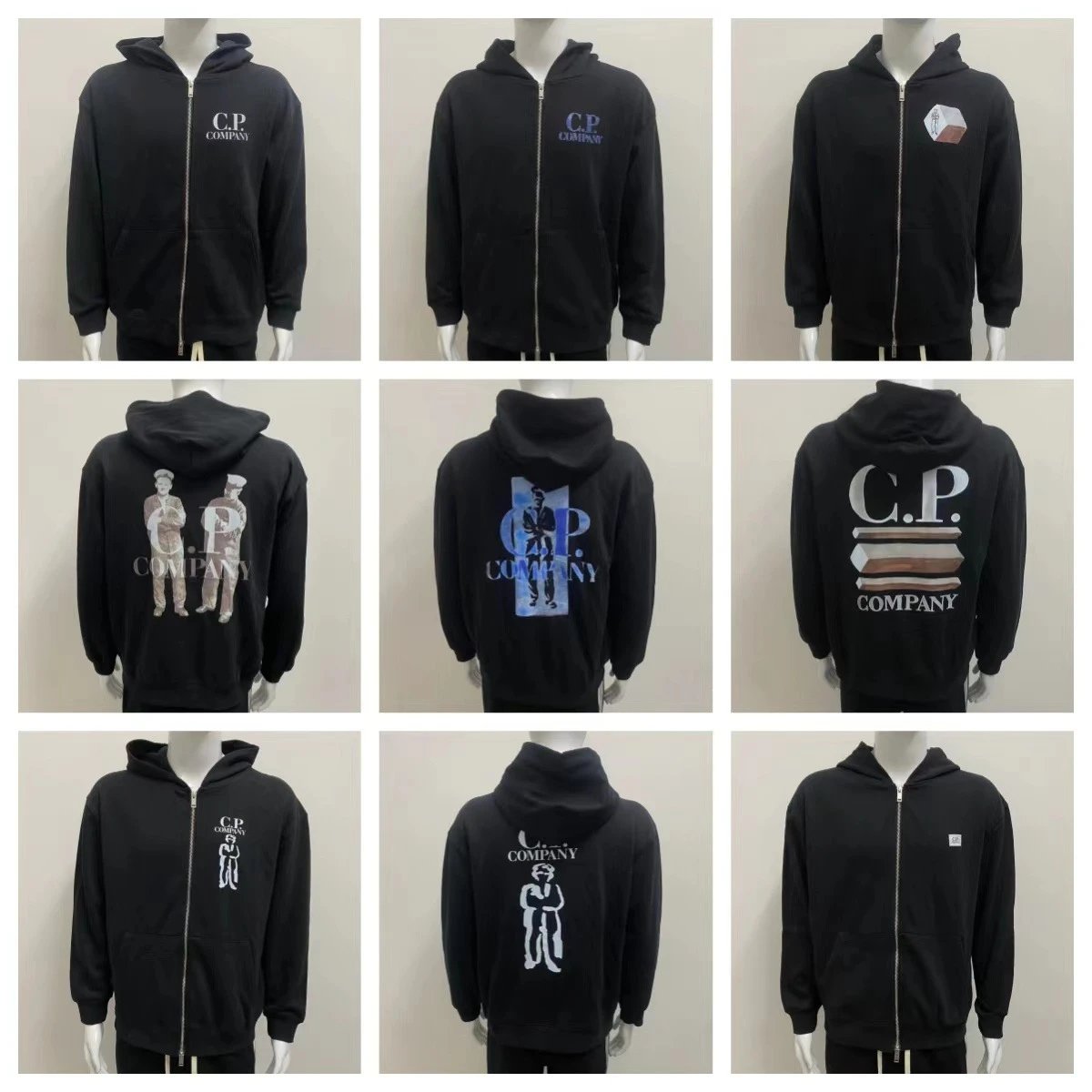 C.P. Company Hoodie Black Zippered Hoodie
