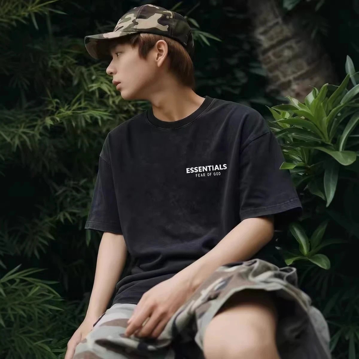 Fear Of God Essentials Black Casual T-Shirt