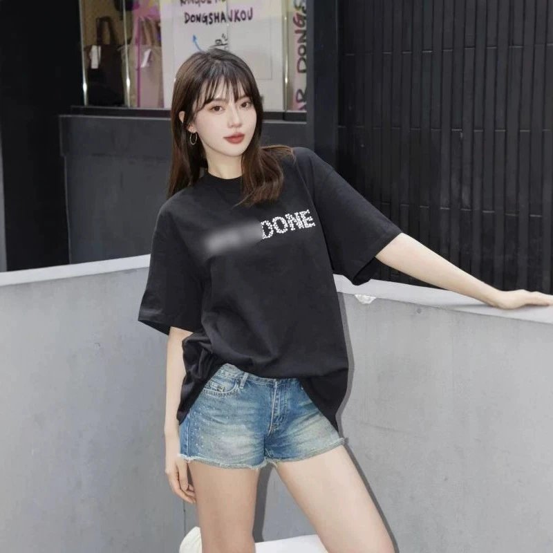 Done Black Oversized Graphic T-Shirt