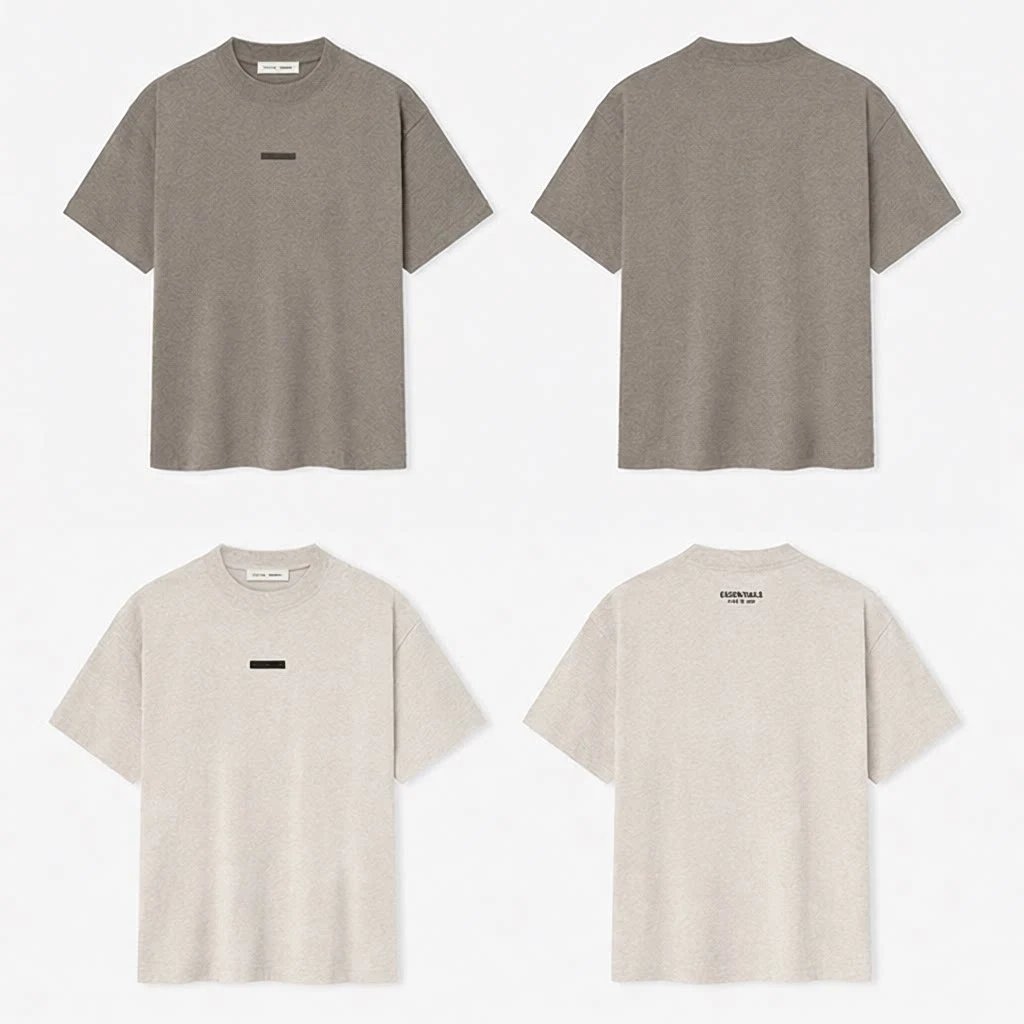 Essentials Basic T-Shirt Beige Minimalist
