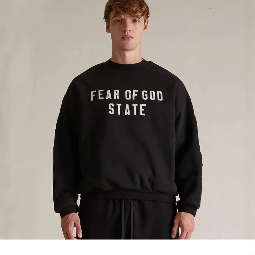 Fear Of God State Black Oversized Sweatshirt