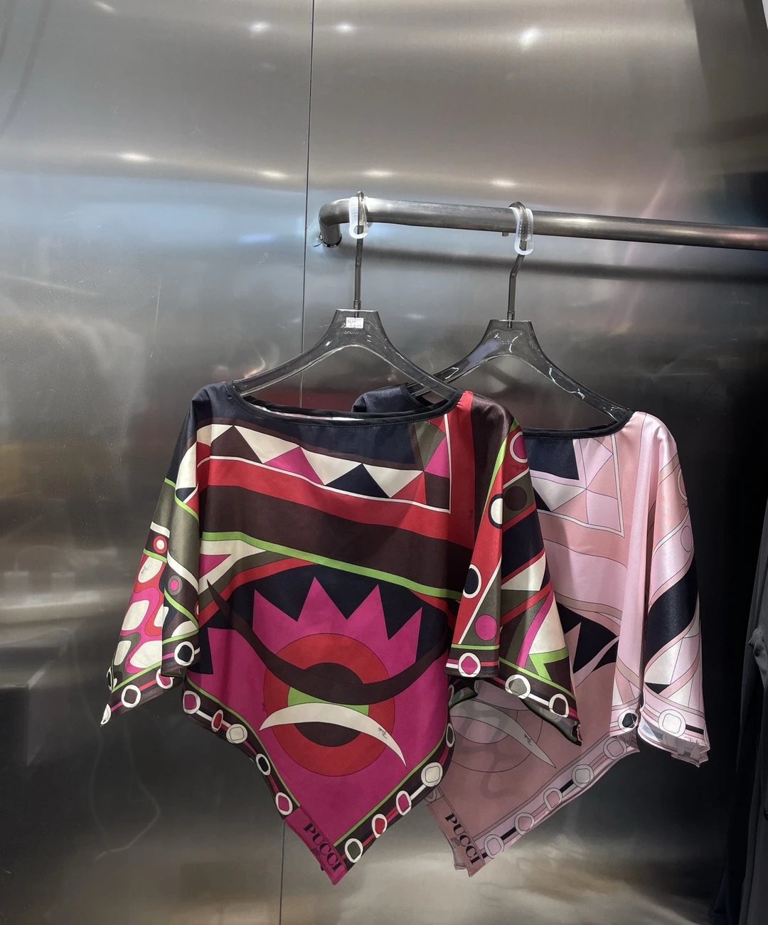 Emilio Pucci Printed Silk Top Multicolor Boho