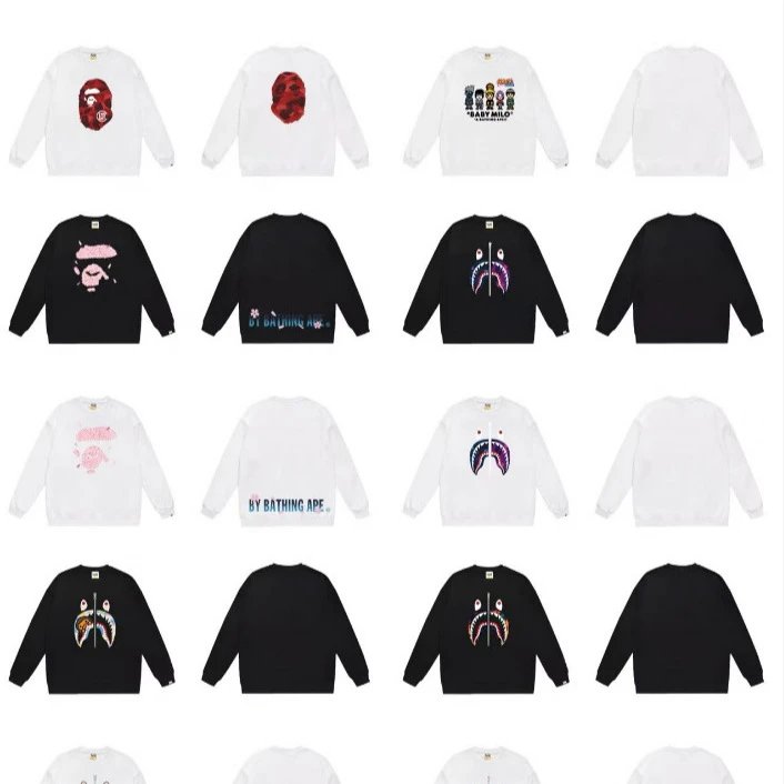 Bape Ape Head White Crewneck Sweatshirt