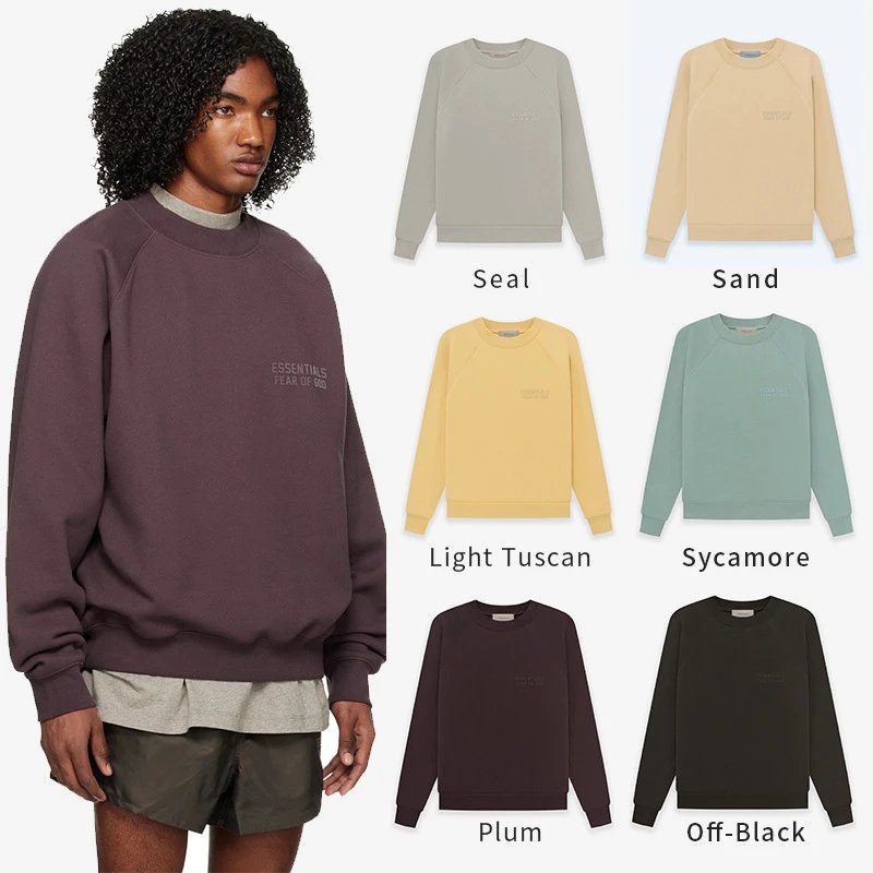 Essentials Year Of 90 Plum Crewneck Sweatshirt