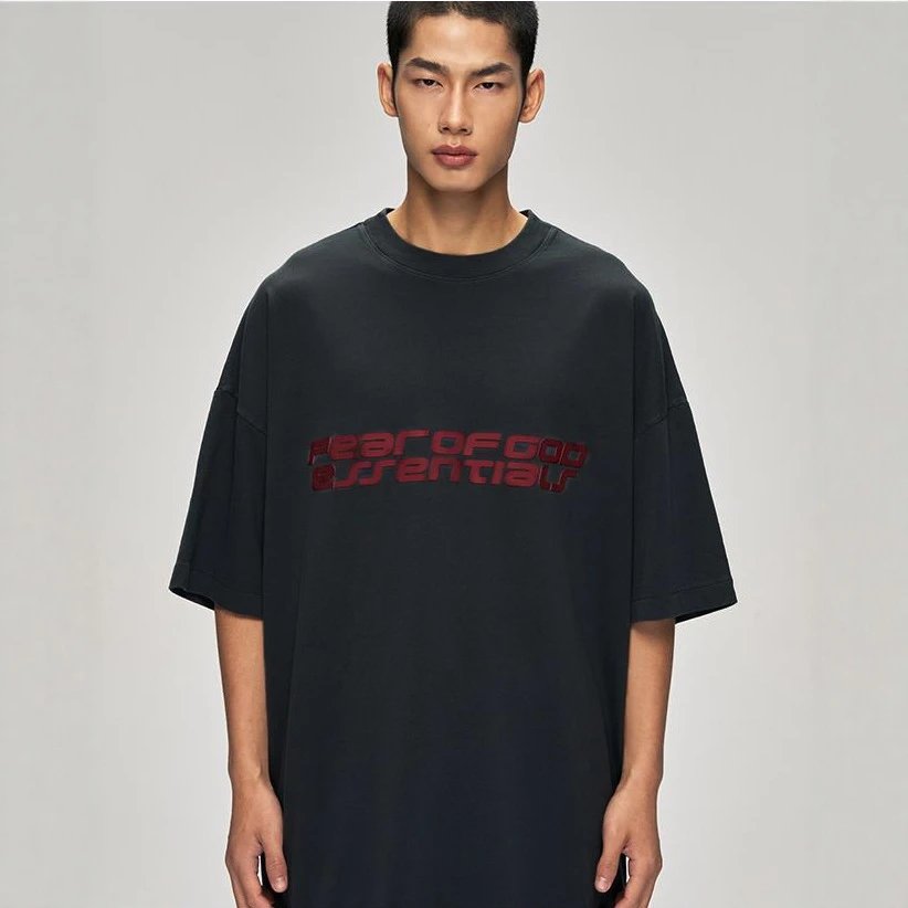 Fear Of God Essential Black Oversized T-Shirt