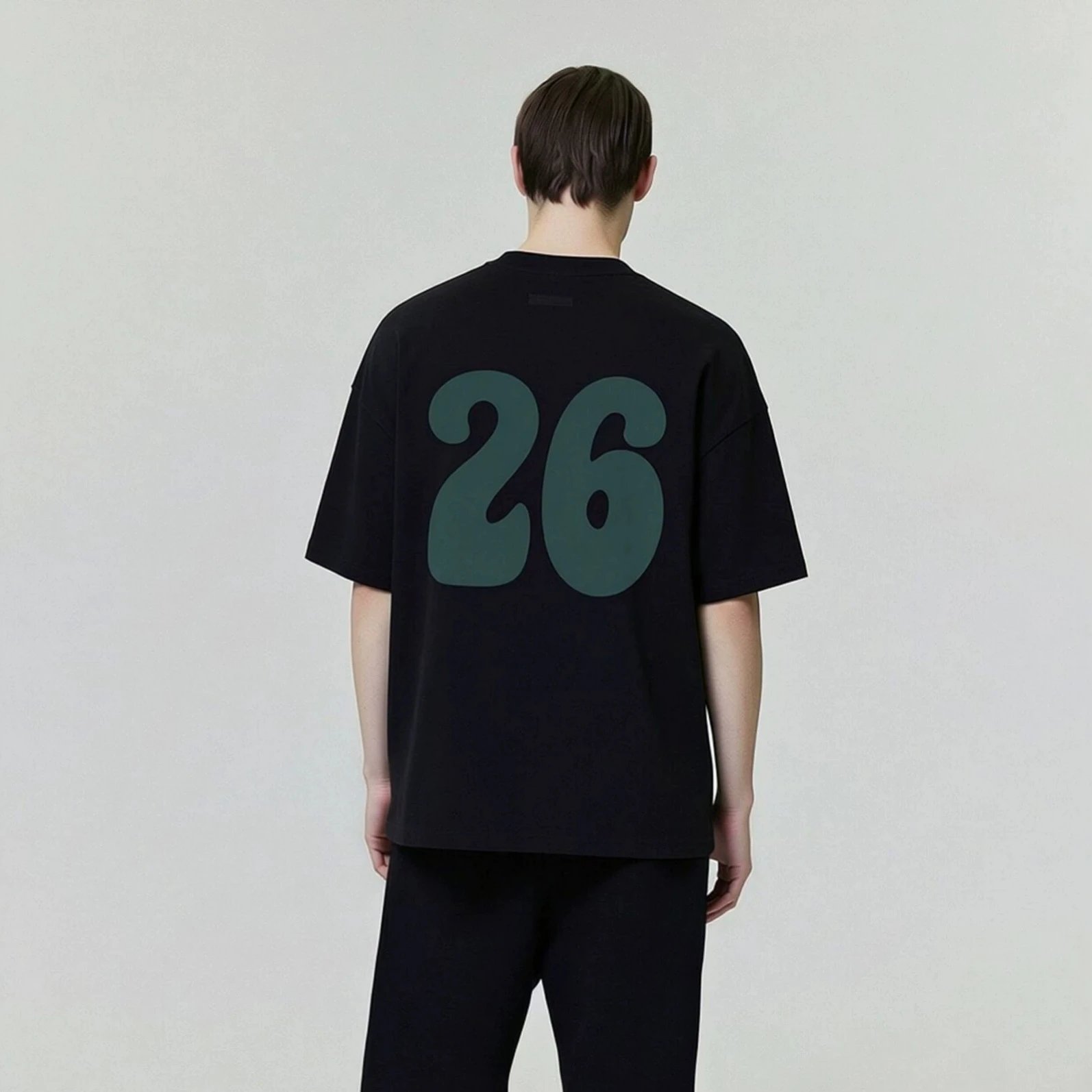 Unisex T-Shirt Black Oversized Number 26