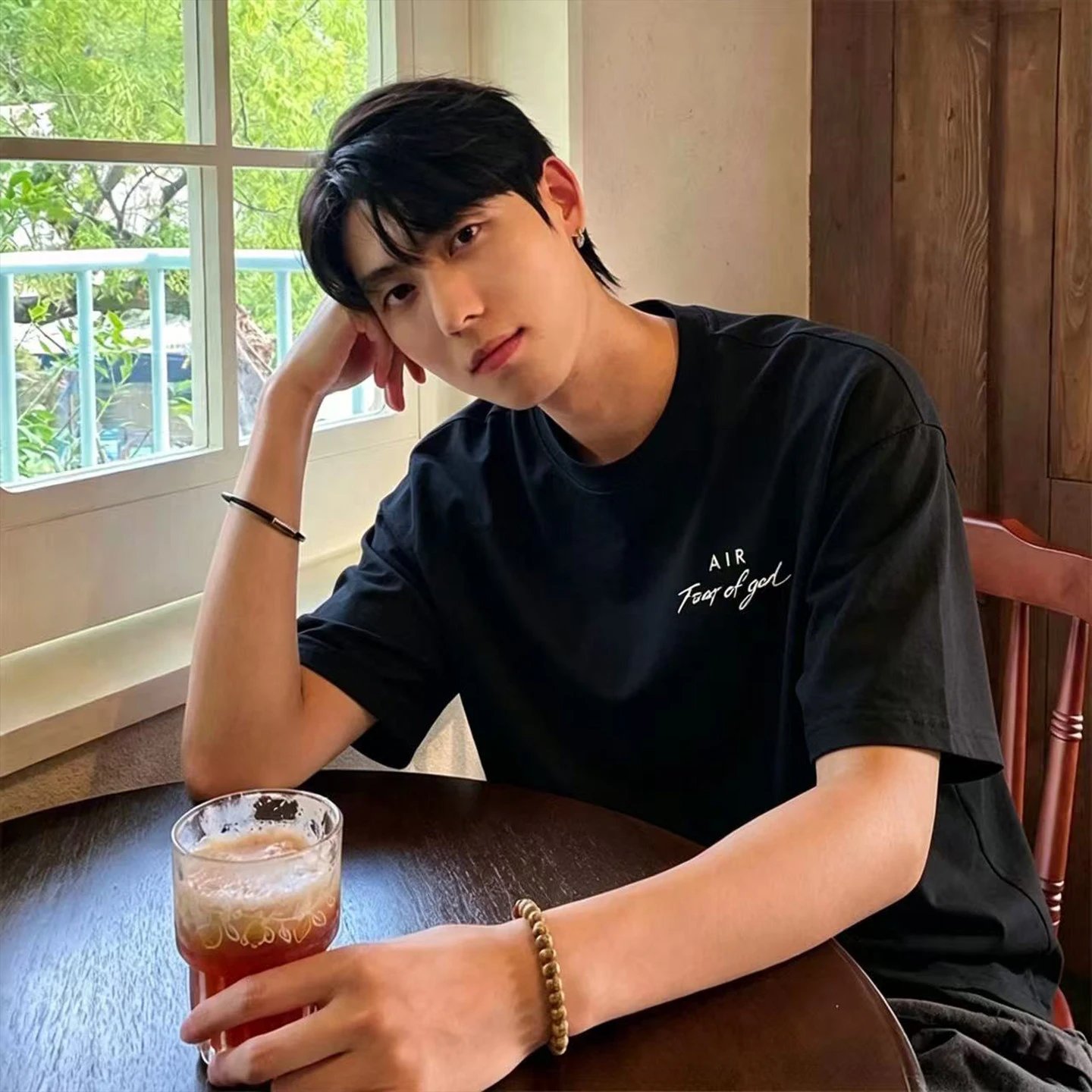 Unisex Black Cotton T-Shirt Casual Wear