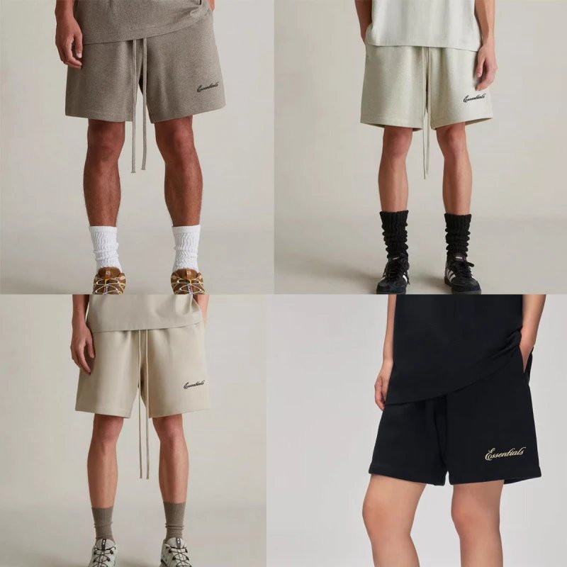 Essentials Oversized Shorts Beige Casual Trousers