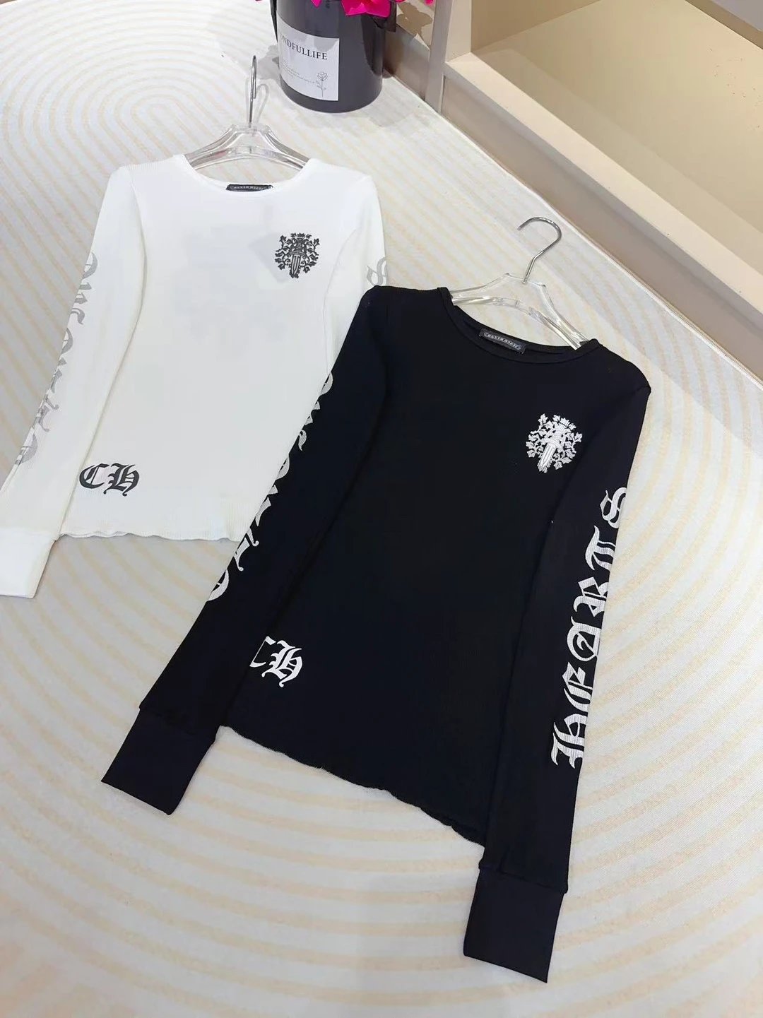 Crispheart Long Sleeve Black Casual Top