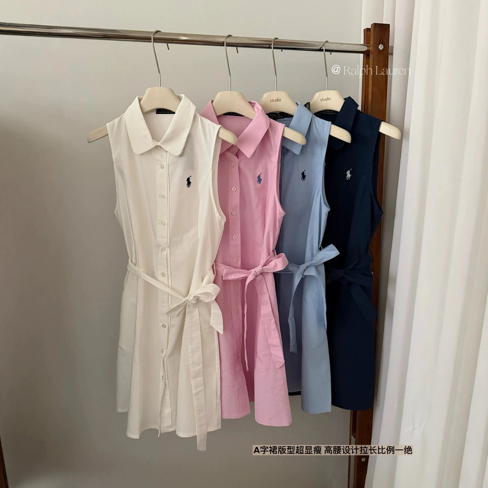 Ralph Lauren Sleeveless Shirt Dress White Casual