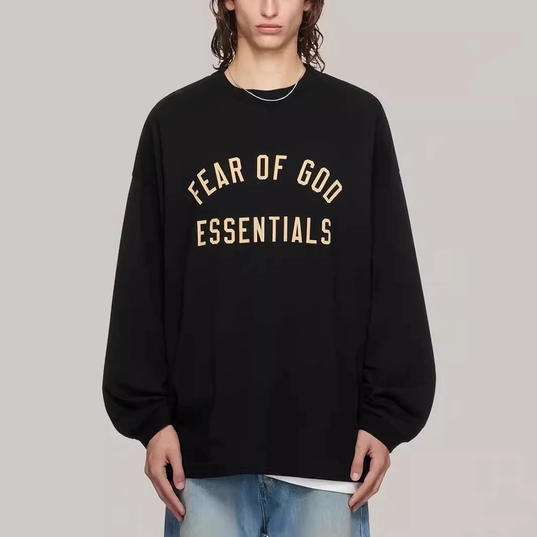 Fear Of God Essentials Black Oversized Sweatshirt