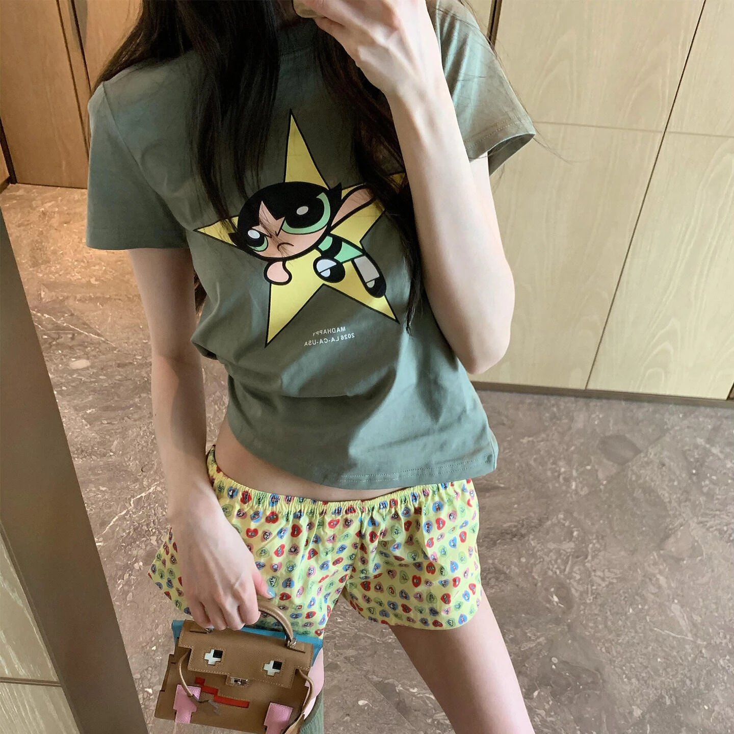 Powerpuff Girls Buttercup Green Cartoon T-Shirt