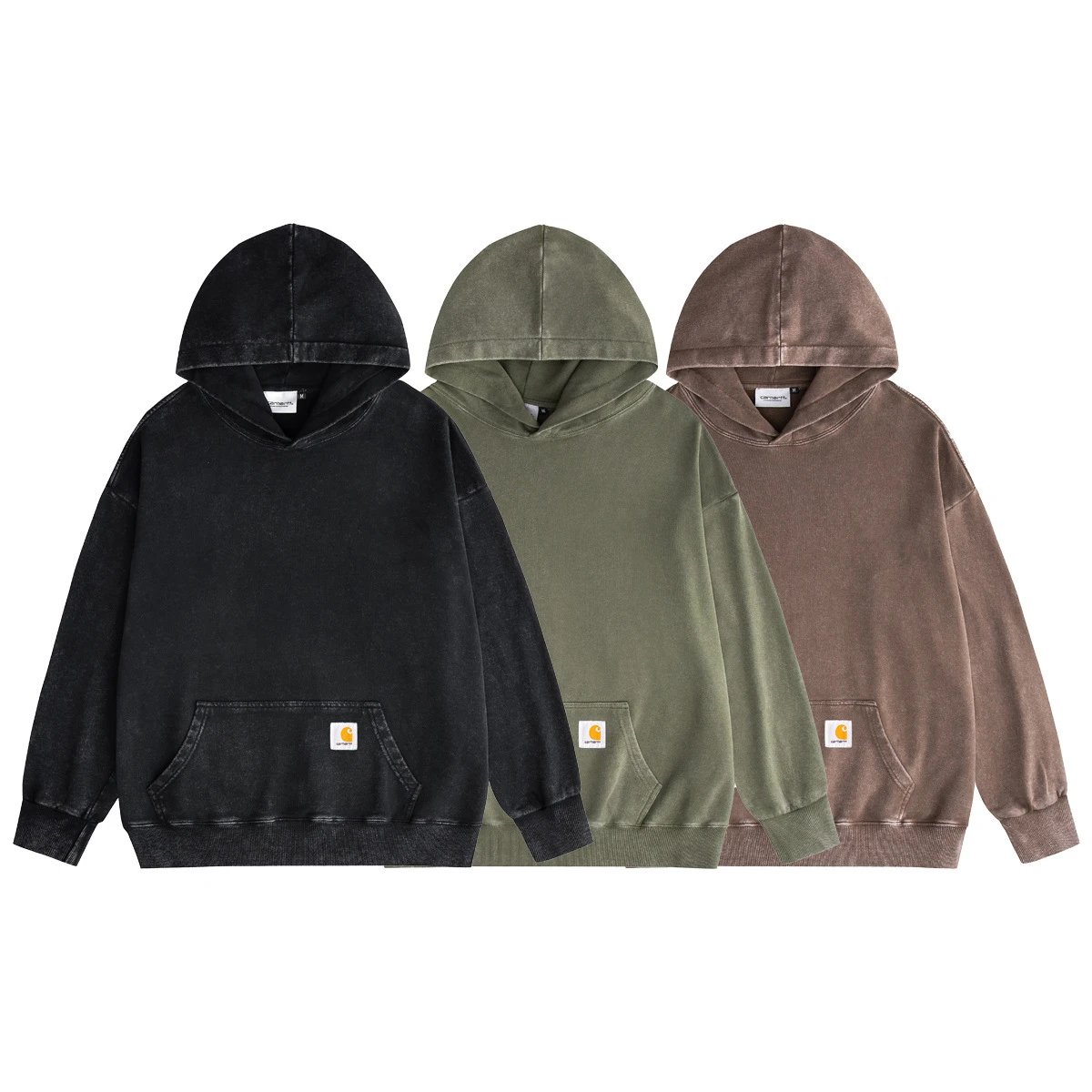 Carhartt WIP Hoodie Black Olive Brown Casual Sweatshirt