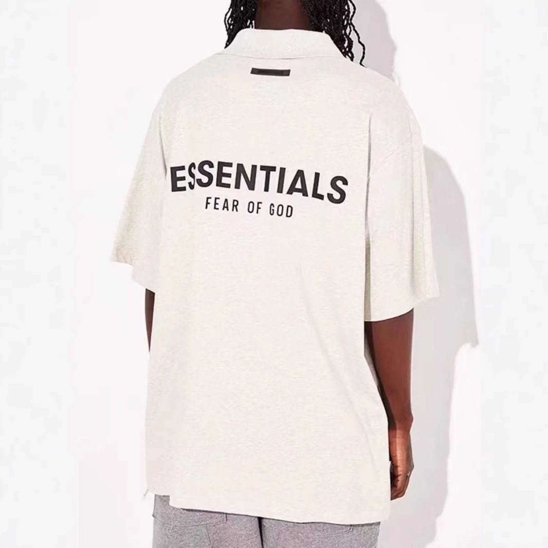 Fear Of God Essentials White Oversized Polo Shirt