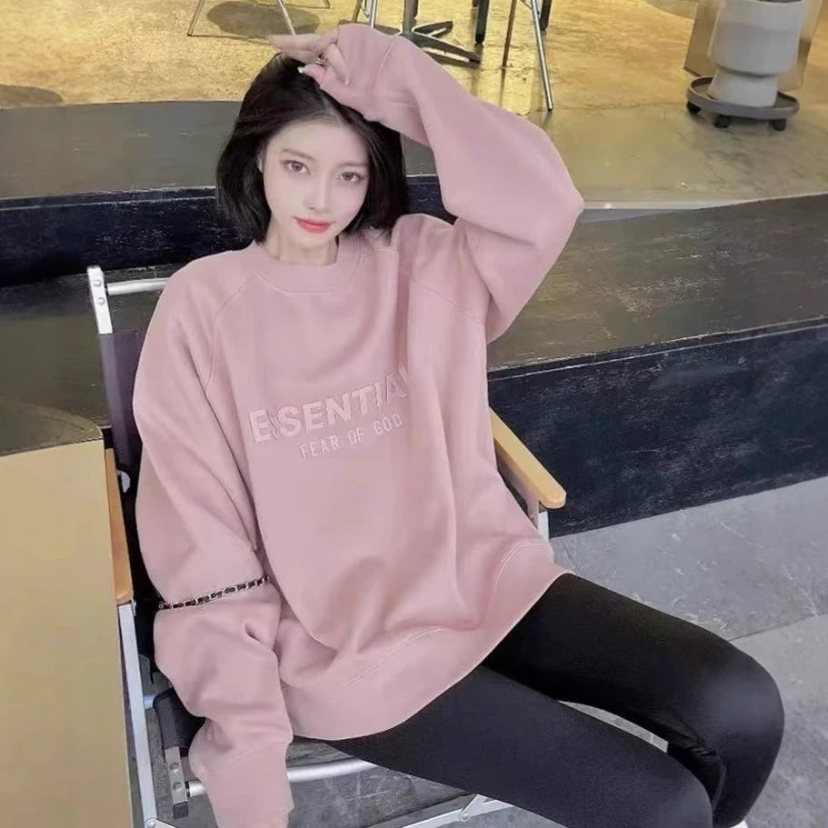 Fear Of God Essential Pink Oversized Sweatshirt