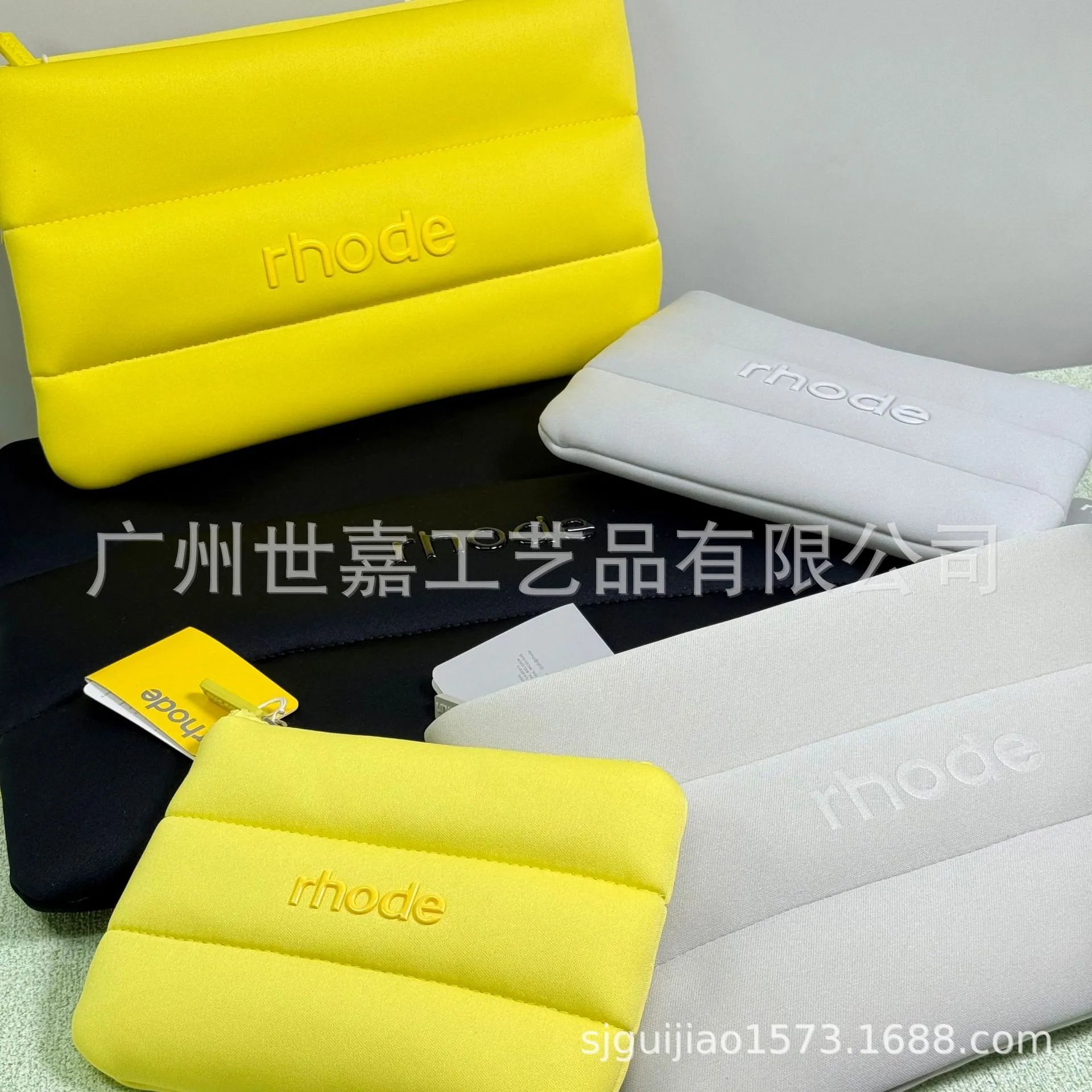 rhode海莉同款化妆品包 旅行hailey彩妆收纳包潜水料化妆包大容量