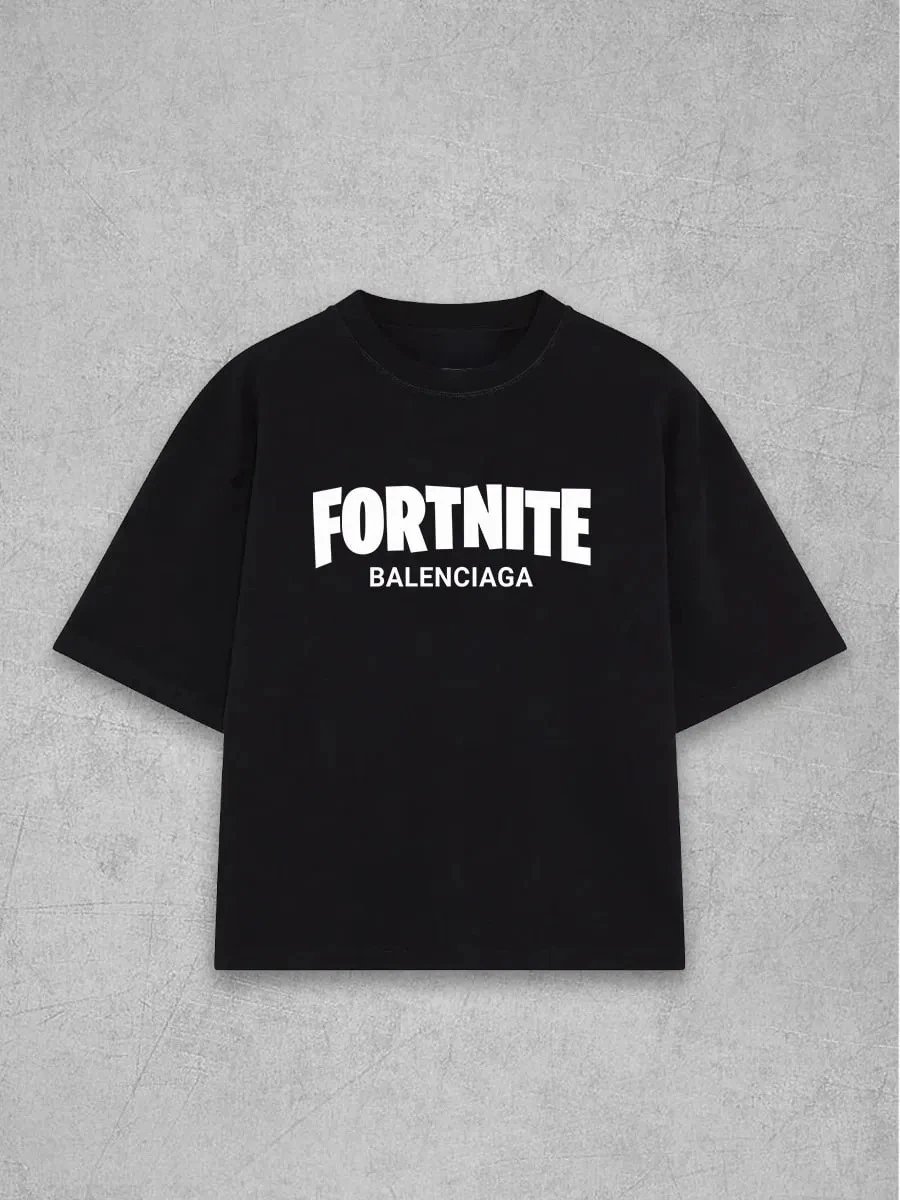 Balenciaga Fortnite T-shirt Logo Black