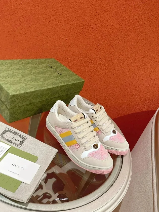 Gucci Sneakers Low-Top Lace-Up with Web Stripe and GG Canvas product detail image 7