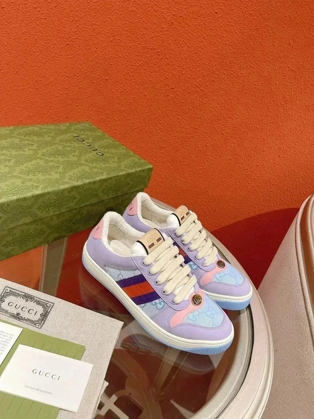Gucci Sneakers Low-Top Lace-Up with Web Stripe and GG Canvas product detail image 8