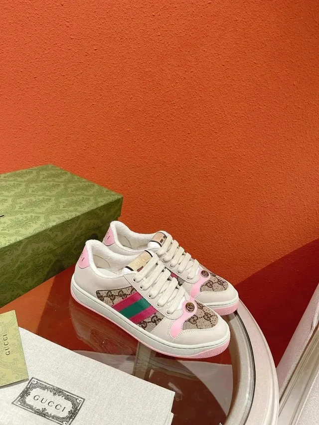 Gucci Sneakers Low-Top Lace-Up with Web Stripe and GG Canvas product detail image 6
