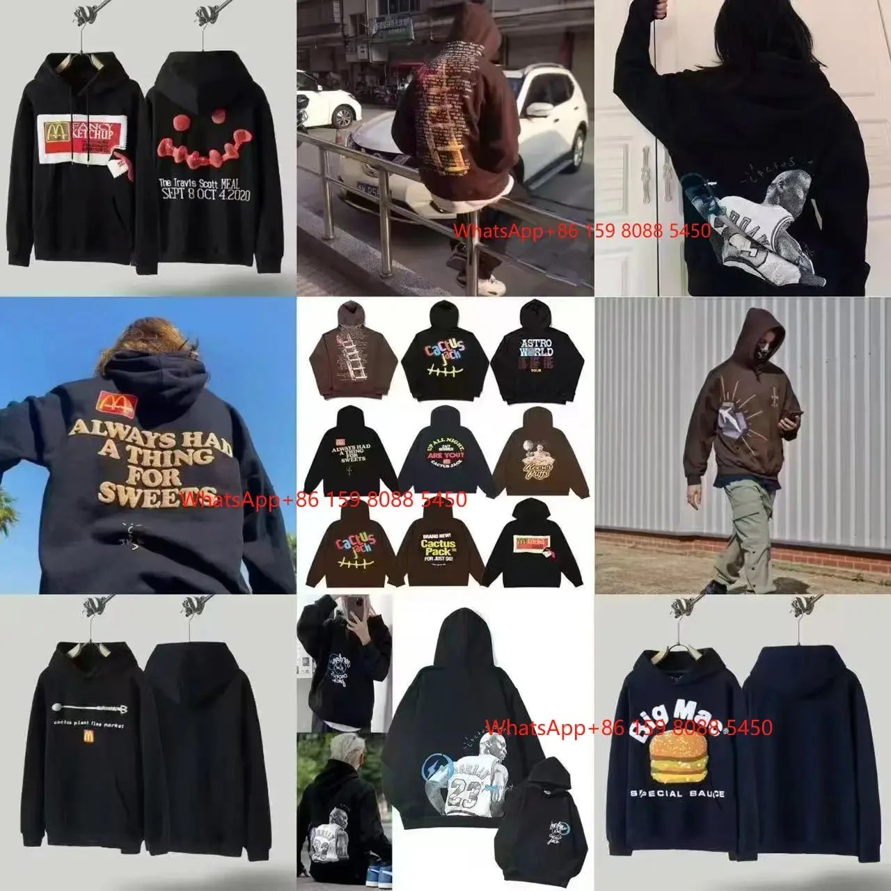 Travis Scott Cactus Jack Graphic Hoodie Multi Style