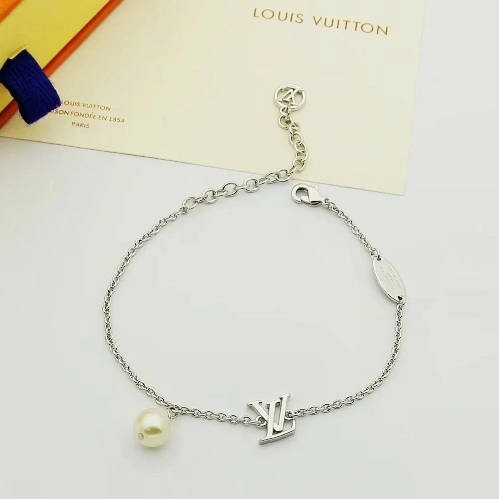 Louis Vuitton Turquoise Charm Bracelet Gold Jewelry - 4