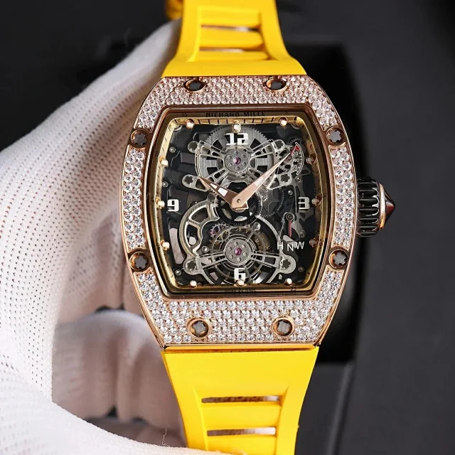 Richard Mille Watches Tonneau Skeleton-Dial Rubber Strap Watch product detail image 6