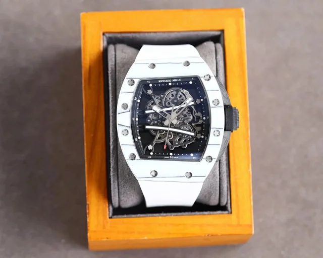Richard Mille Watches Tonneau Skeleton-Dial Rubber Strap Watch product detail image 10